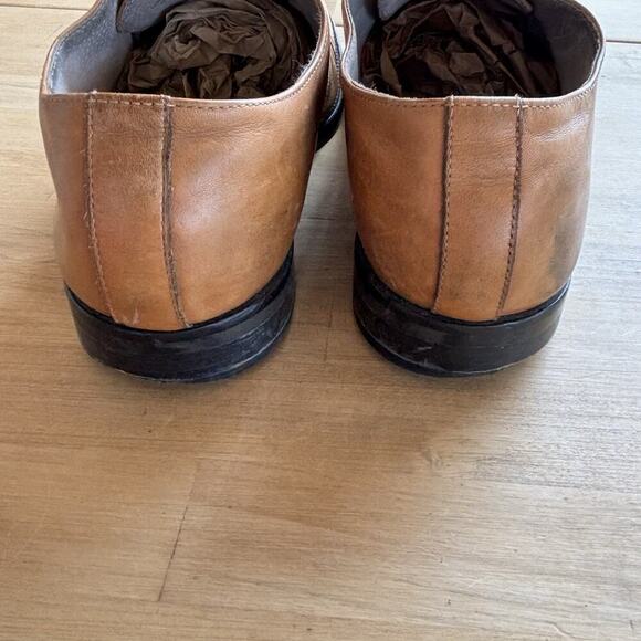 Banana Republic men size 11 M Brown leather lace up oxford dress shoes - Picture 7 of 12